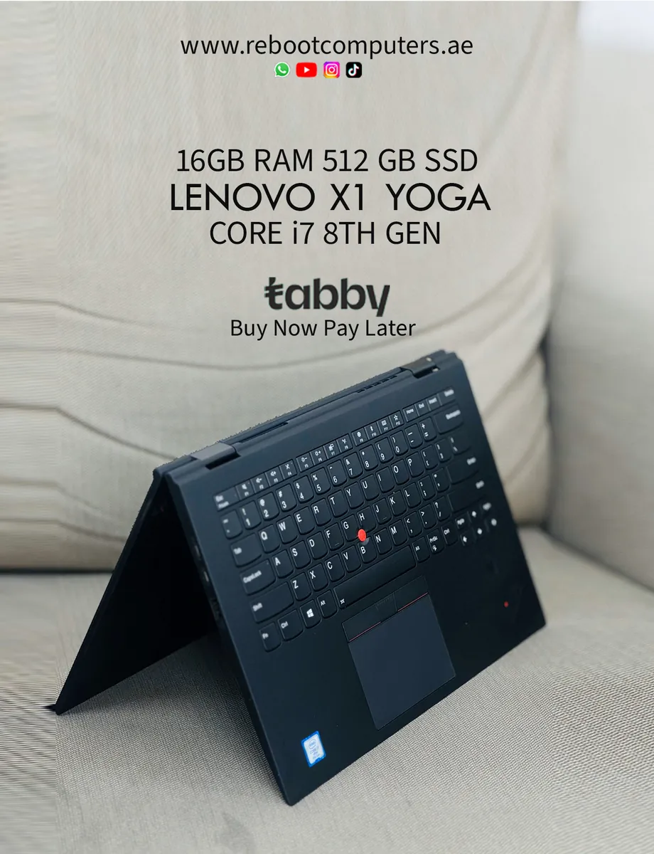 Lenovo ThinkPad X1 Yoga Laptop, Intel Core i7 8th Gen, 16GB RAM, 512GB SSD, Used